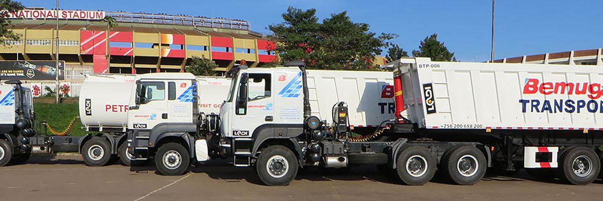 BEMUGA TRANSPORT FLEET TIPPERS TRUCKS TANKERS PROJECTS INFIELD OIL AND GAS